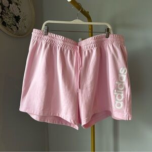 Adidas women’s Essentials Linear French Terry Shorts Pink HZ2275 plus size 3X